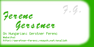 ferenc gerstner business card